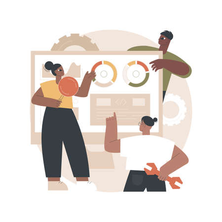 System software development abstract concept vector illustration.のイラスト素材