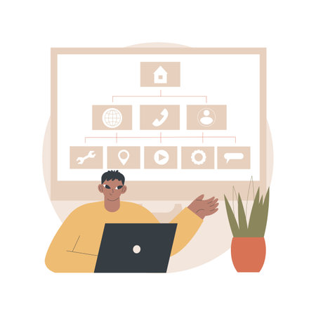 Sitemap creation abstract concept vector illustration.のイラスト素材
