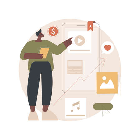 High ROI content abstract concept vector illustration.のイラスト素材