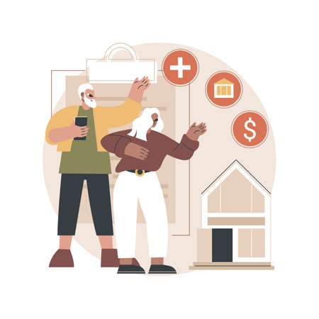 Retirement estate planning abstract concept vector illustration.のイラスト素材