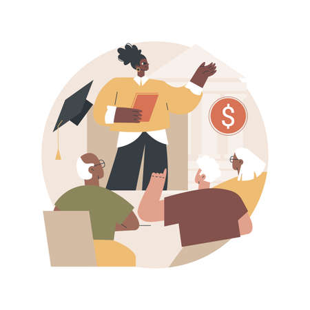 Financial literacy of retirees abstract concept vector illustration.のイラスト素材