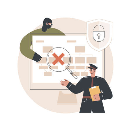 Computer forensics abstract concept vector illustration.のイラスト素材
