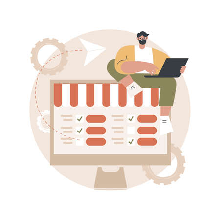 Order processing abstract concept vector illustration.のイラスト素材
