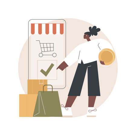 Order processed abstract concept vector illustration.のイラスト素材