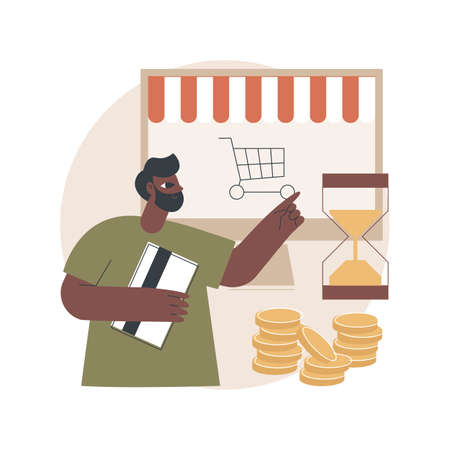 Pending payment abstract concept vector illustration.のイラスト素材