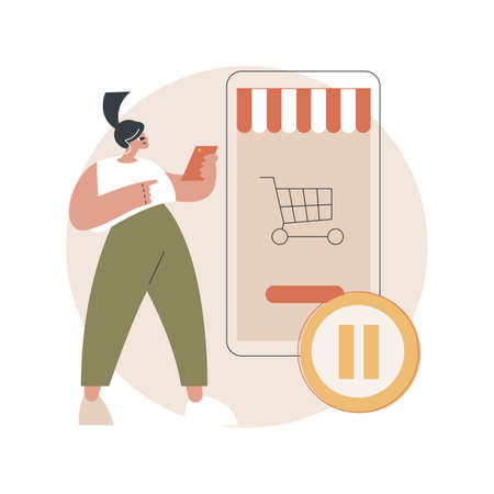 Order on hold abstract concept vector illustration.のイラスト素材