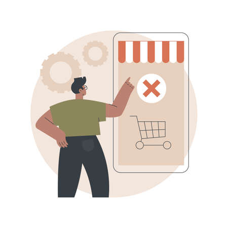 Order closed abstract concept vector illustration.のイラスト素材