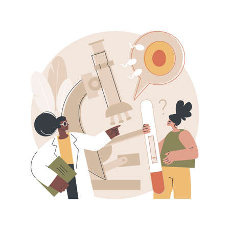 Infertility diagnosis abstract concept vector illustration.のイラスト素材