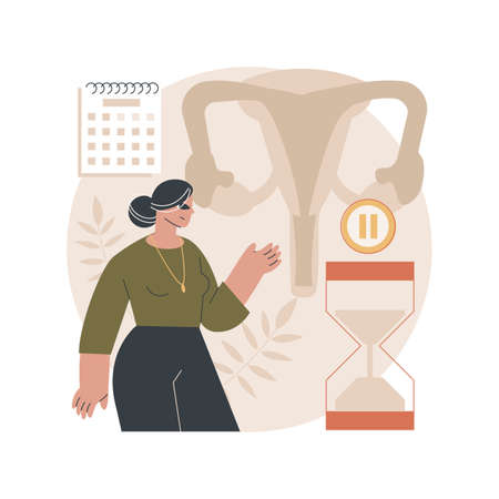 Menopause abstract concept vector illustration.のイラスト素材
