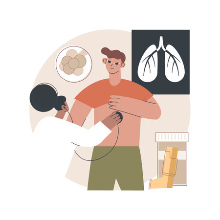 Chronic obstructive pulmonary disease abstract concept vector illustration.のイラスト素材