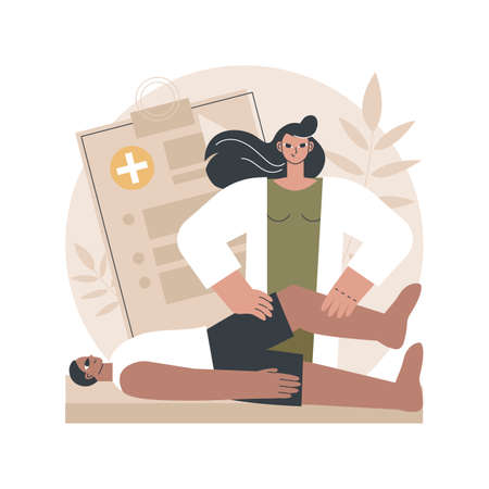 Professional massage therapy abstract concept vector illustration.のイラスト素材