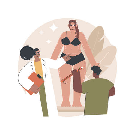 Body contouring abstract concept vector illustration.のイラスト素材