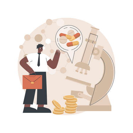 Pharmacological business abstract concept vector illustration.のイラスト素材