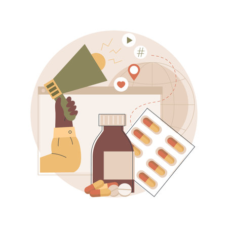 Pharmaceutical marketing abstract concept vector illustration.のイラスト素材