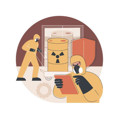 Safe storage of waste abstract concept vector illustration.のイラスト素材