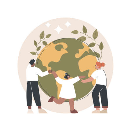 Earth Day abstract concept vector illustration.のイラスト素材