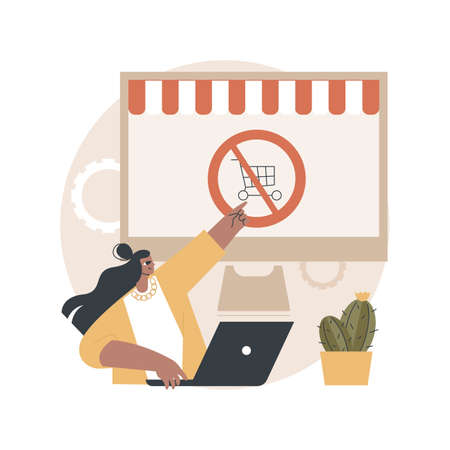 Order cancelled abstract concept vector illustration.のイラスト素材