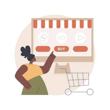 Digital service marketplace abstract concept vector illustration.のイラスト素材