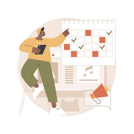 Media planning abstract concept vector illustration.のイラスト素材