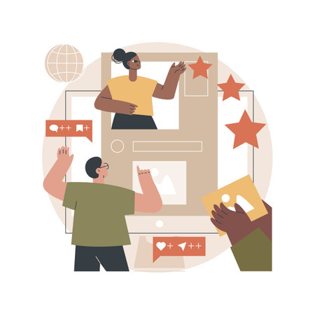 Online identity management abstract concept vector illustration.のイラスト素材