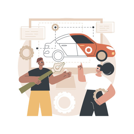 Industrial design abstract concept vector illustration.のイラスト素材