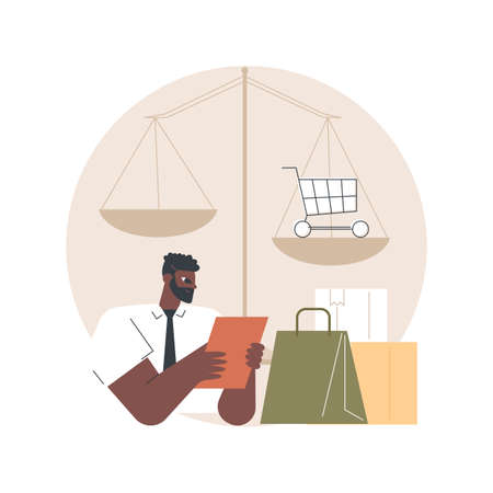 Consumer law abstract concept vector illustration.のイラスト素材
