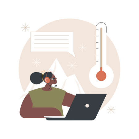 Cold calling abstract concept vector illustration.のイラスト素材