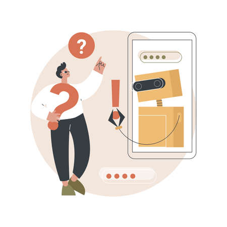 Chatbot customer service abstract concept vector illustration.のイラスト素材