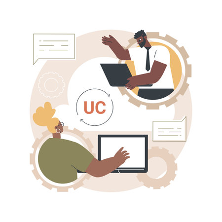 Unified communication abstract concept vector illustration.のイラスト素材