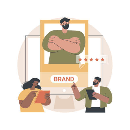 Personal branding abstract concept vector illustration.のイラスト素材