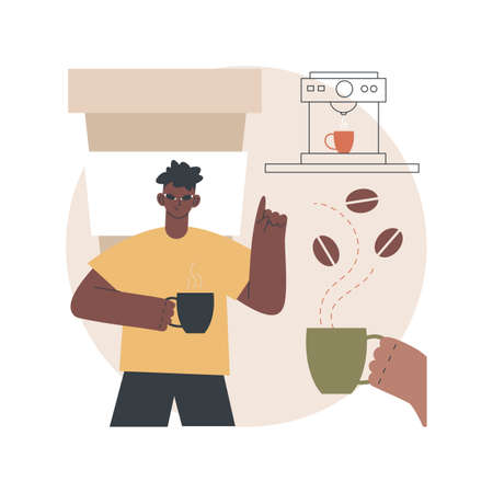 Coffee break abstract concept vector illustration.のイラスト素材