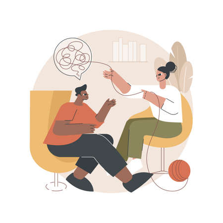 Psychotherapy abstract concept vector illustration.のイラスト素材
