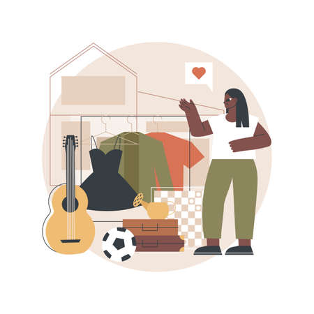 Garage sale abstract concept vector illustration.のイラスト素材