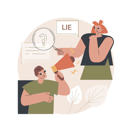 Post-truth abstract concept vector illustration.のイラスト素材