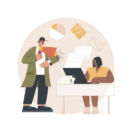 Work pressure abstract concept vector illustration.のイラスト素材