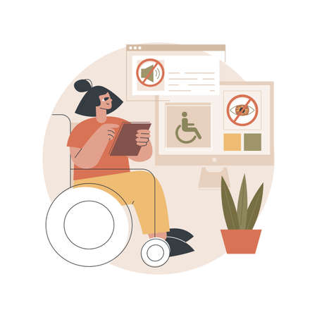 Electronic accessibility abstract concept vector illustration.のイラスト素材