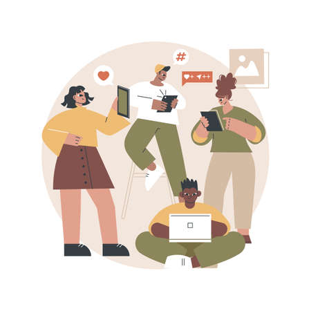 Generation Z abstract concept vector illustration.のイラスト素材