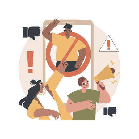 Cancel culture abstract concept vector illustration.のイラスト素材