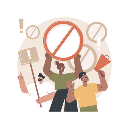 Public backlash abstract concept vector illustration.のイラスト素材