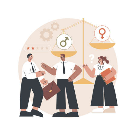 Gender discrimination abstract concept vector illustration.のイラスト素材