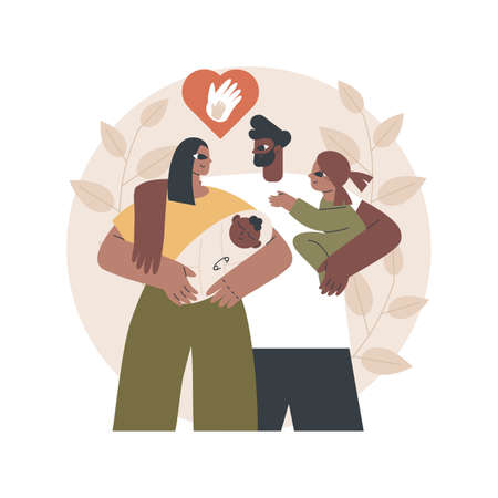 Parental responsibility abstract concept vector illustration.のイラスト素材