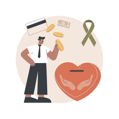 Philanthropy abstract concept vector illustration.のイラスト素材