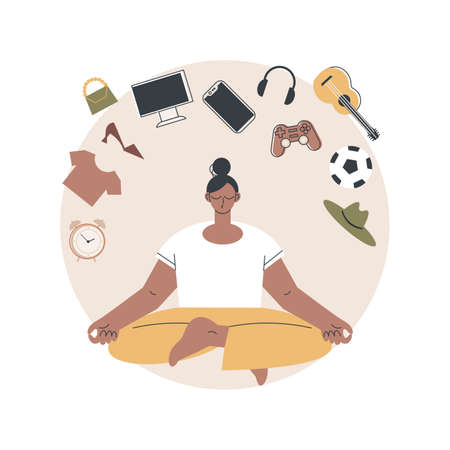 Minimalist lifestyle abstract concept vector illustration.のイラスト素材