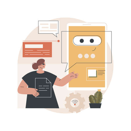 Chatbot virtual assistant abstract concept vector illustration.のイラスト素材