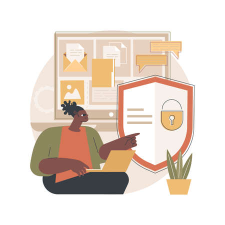 Data privacy abstract concept vector illustration.のイラスト素材