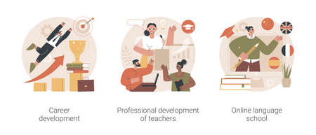 Successful career path abstract concept vector illustrations.のイラスト素材