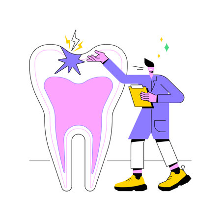 Dental treatment abstract concept vector illustration.のイラスト素材