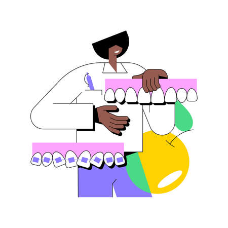 Orthodontic services abstract concept vector illustration.のイラスト素材