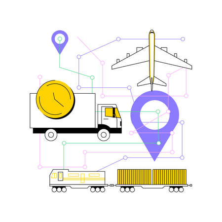 Transport network abstract concept vector illustration.のイラスト素材