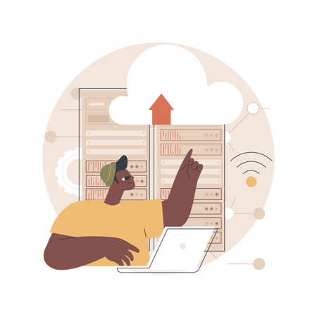 Edge computing abstract concept vector illustration.のイラスト素材